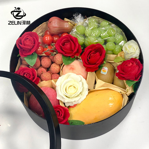 爱心塑料花盒插花礼盒空盒大号心形鲜花包装盒圆形透明水果花盒 - 图3
