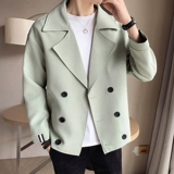 Осенний трендовый плащ, универсальная короткая мужская куртка для отдыха в английском стиле, коллекция 2022