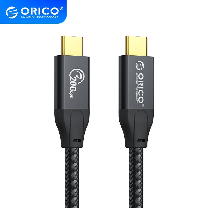 ORICO/奥睿科双typec数据线全功能100W快充4k投屏20gbps公对公usb3.2Gen2连扩展坞移动硬盘0.3/0.5/1/2/3/5米 - 图0