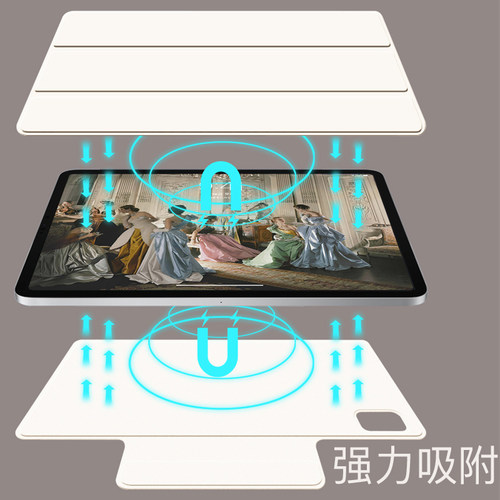 2024款ipadpro保护套5磁吸ipadair6壳10适用2022苹果2025平板13电脑11寸mini7轻薄2021air4搭扣2018双面夹A16 - 图2