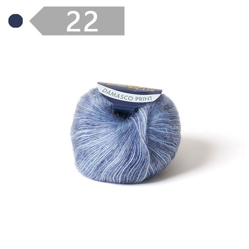 意大利DAMASCO PRIND黛梦段染马海毛混纺中粗线棒针线钩针手工线 - 图2