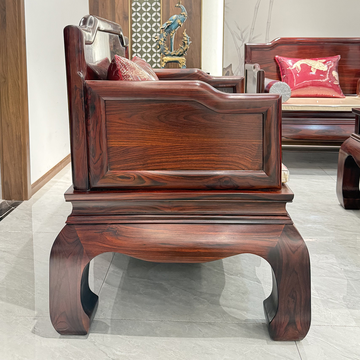 红木沙发印尼黑酸枝素面沙发别墅客厅阔叶黄檀明式古典沙发组合,淘宝优惠券,粉丝福利购,淘宝优惠卷