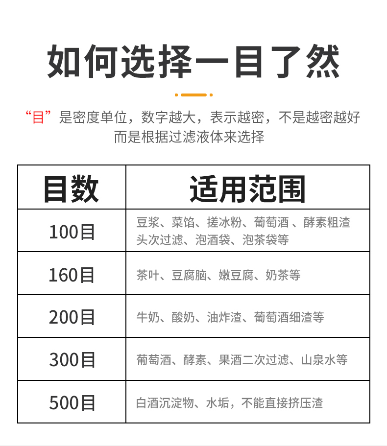 食品级豆浆豆腐过滤袋搓冰粉水处理液体尼龙过滤网高密度纱网定制-图1