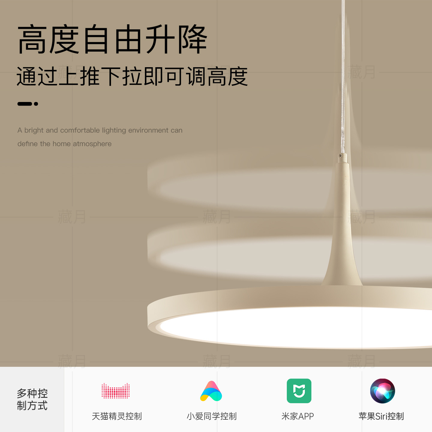 奶油风吊灯创意餐厅灯圆形饭厅餐桌灯全光谱卧室灯咖啡厅吧台灯具,淘宝优惠券,粉丝福利购,淘宝优惠卷