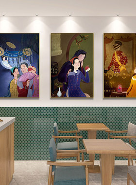 越南美女装饰画泰式餐厅饭店包厢火锅店挂画餐饮店酒店民宿壁画