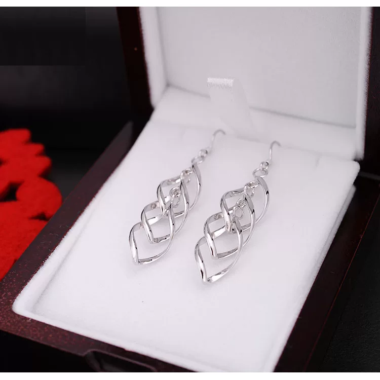 Серебряные серьги 999 пробы, простой и элегантный дизайн