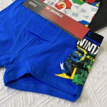 Foreign Trade Out European And European Single Boy Cotton Shorts Printed Underwear Boy Cotton Flat Corner Pants Small And Medium Childrens Underwear One Card