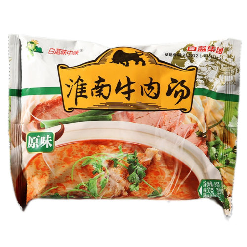 [整箱]淮南牛肉汤袋装白蓝红薯粉丝方便面速冲泡即食特产香辣批发 - 图2