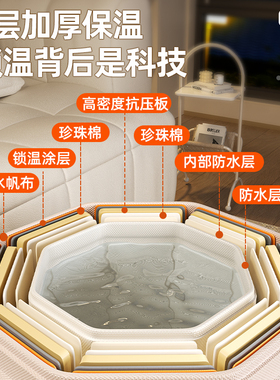 泡脚桶过小腿折叠泡脚袋足浴养生