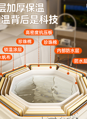 折叠保温泡脚桶足浴器