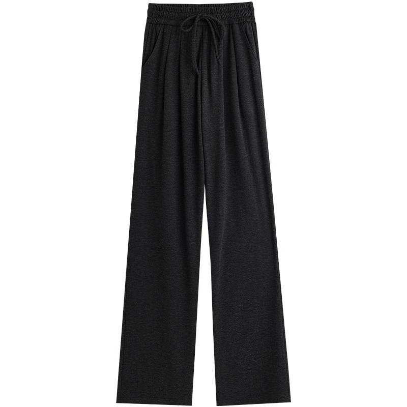 300斤大码胖mm窄版糯米裤女秋冬加绒遮垮显瘦慵懒羊绒宽松阔腿裤 - 图3