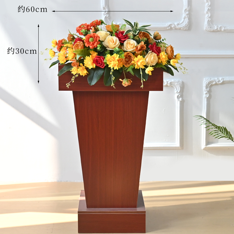 会议桌摆花发言台演讲台花仿真花公司前台摆件签约桌花迎宾签到花 - 图1