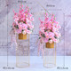 Simulated flower delivery ceremony, floor-standing flowers in the living room