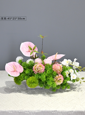商务接待桌花艺摆件茶几台花