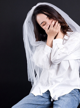 亲子母女超仙森系宝宝网红头纱