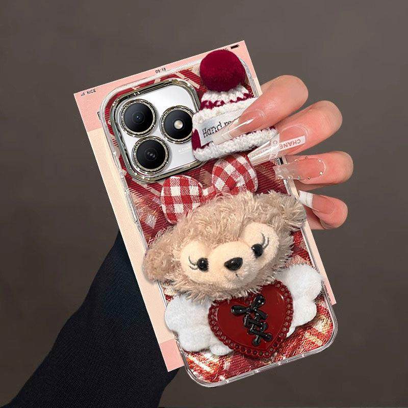 适用华为hi畅享80S手机壳70Pro毛绒雪莉玫60时尚潮流50网红爆款40可爱卡通30带挂绳公仔hi畅享70全包硅胶防摔,淘宝优惠券,粉丝福利购,淘宝优惠卷