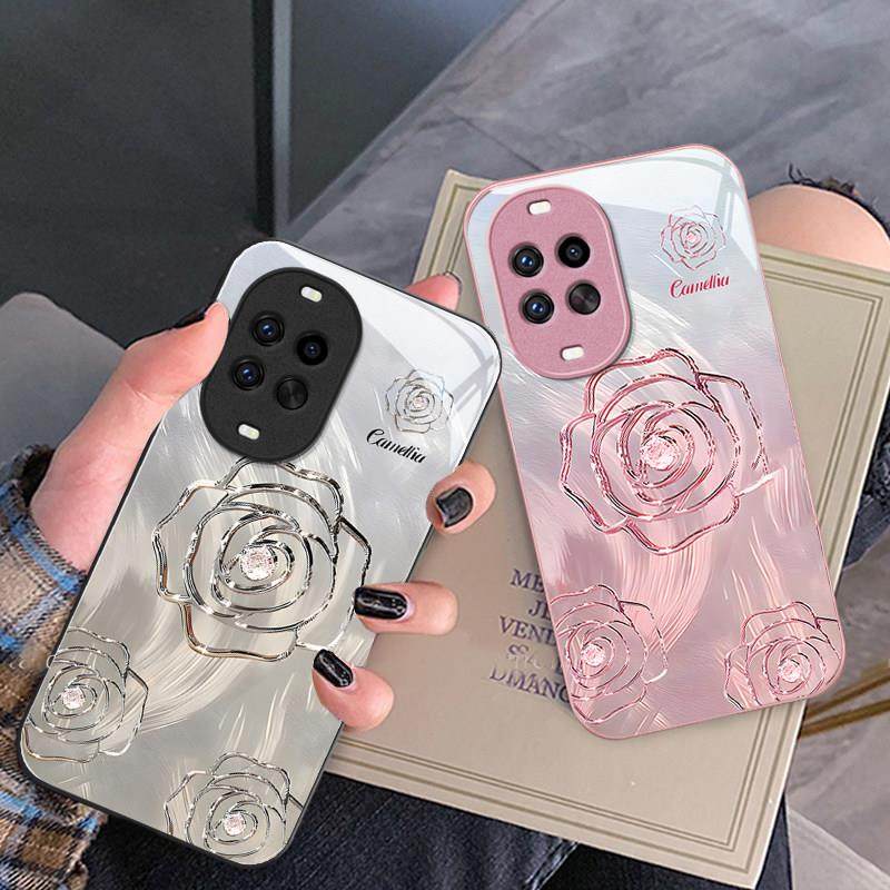 山茶花适用华为nova14手机壳13Pro简约创意12ultra时尚潮流11SE高级感10轻奢风nova9女款8全包7防摔6玻璃外壳,淘宝优惠券,粉丝福利购,淘宝优惠卷