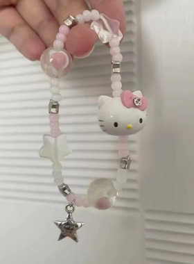 混合材质新款ins风kt猫手手链