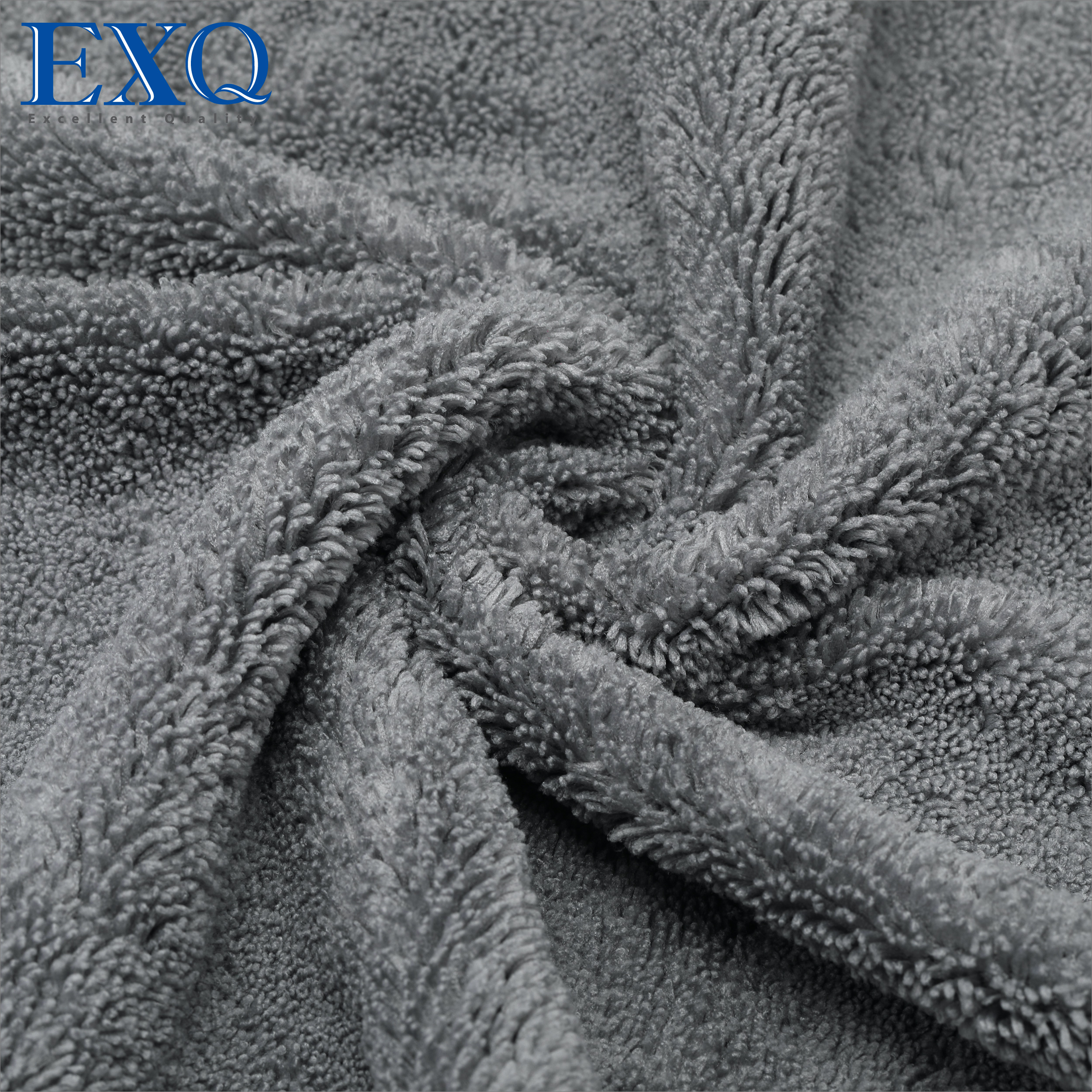 韩国EXQ高低绒超纤擦车毛巾2枚装/包抛光下蜡镀晶内饰多用途毛巾 - 图0