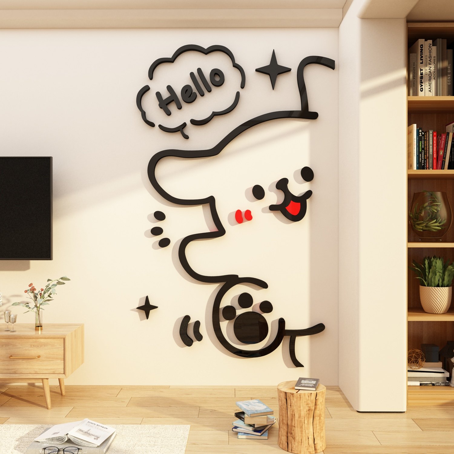 2026过新马年福字墙面装饰氛围布置电视背景贴纸客厅3d立体壁画,淘宝优惠券,粉丝福利购,淘宝优惠卷