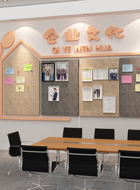 毛毡板办公室墙面装饰司企业文化贴员工风采照片氛围布置告栏展示