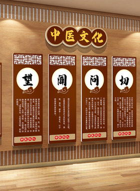 网红中医养生馆艾灸形象墙贴