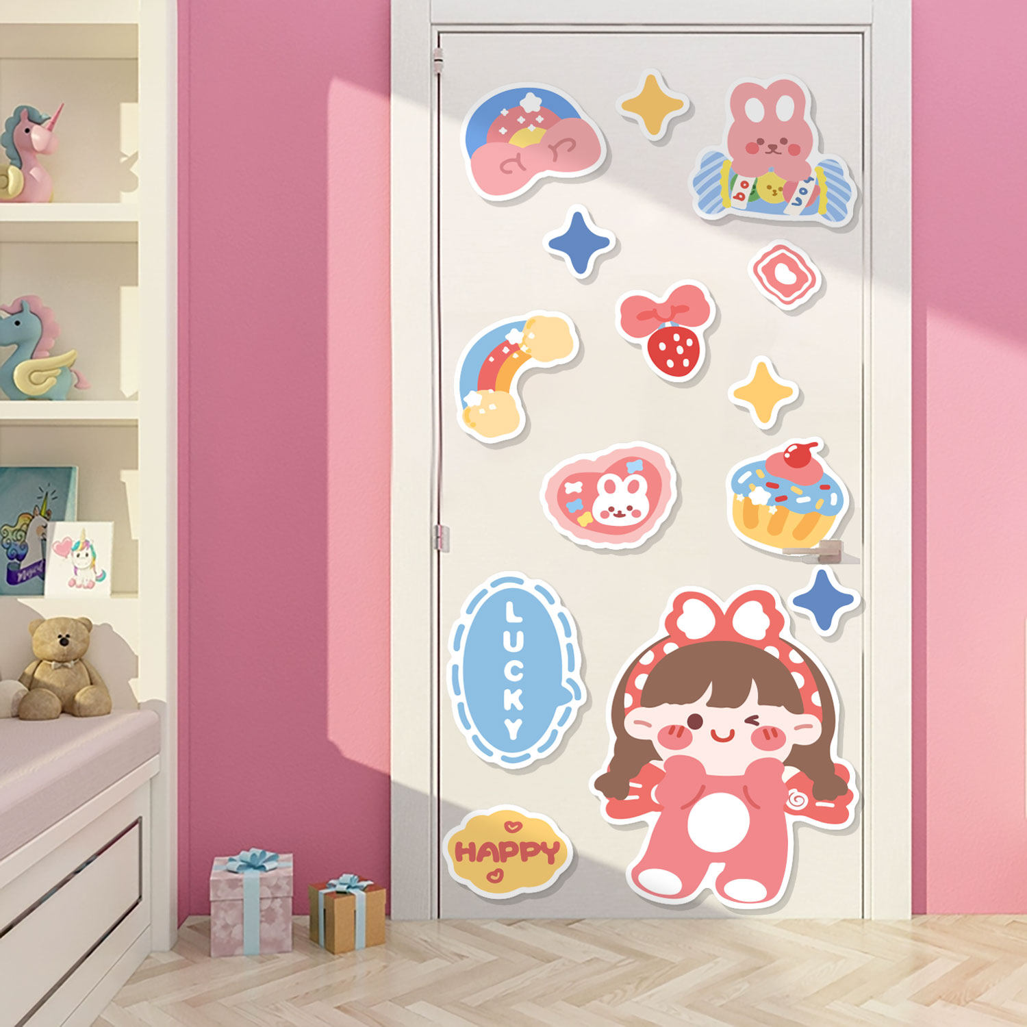 儿童房间布置卧室墙面装饰衣柜体侧门玄关海报蜡笔小新海报贴画区,淘宝优惠券,粉丝福利购,淘宝优惠卷