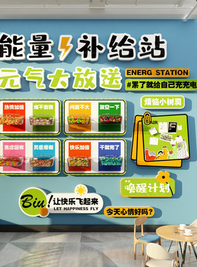 企业办公室糖果文化墙贴