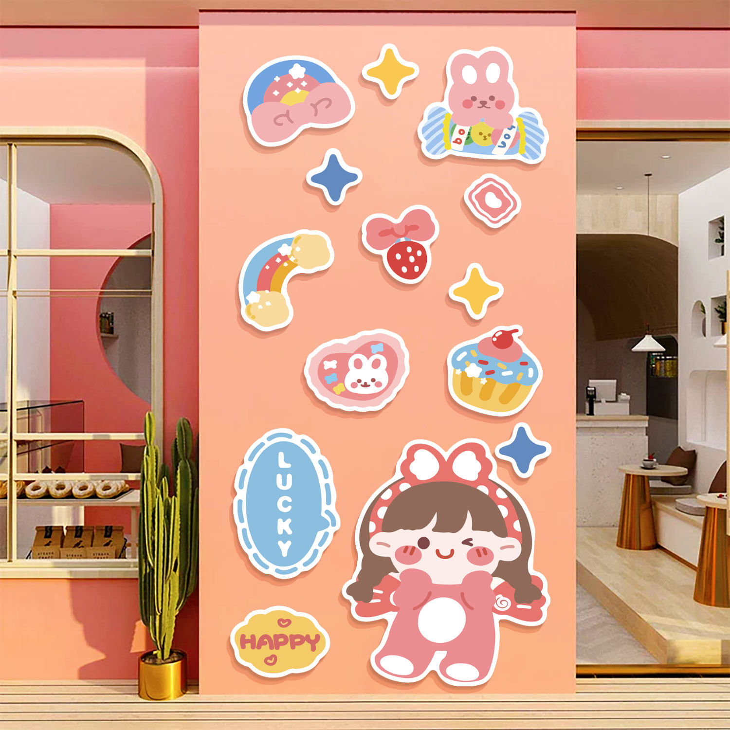 儿童房间布置卧室墙面装饰衣柜体侧门玄关海报蜡笔小新海报贴画区,淘宝优惠券,粉丝福利购,淘宝优惠卷