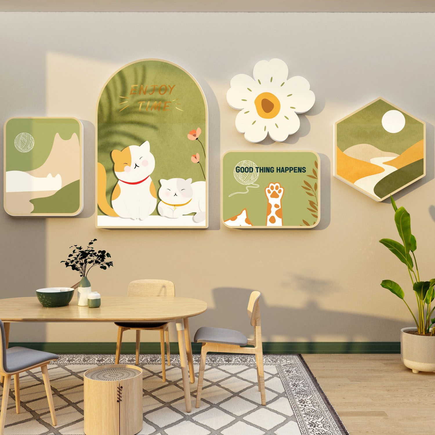 沙发电视背景墙面装饰亚克力3d立体贴纸挂画客厅雪弗板高级感自粘,淘宝优惠券,粉丝福利购,淘宝优惠卷