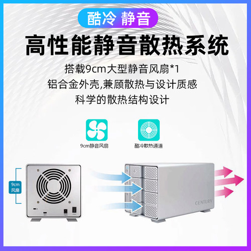 世特力裸族台式机3.5英寸SATA接口4/5盘位USB3.2移动硬盘盒柜箱 - 图1