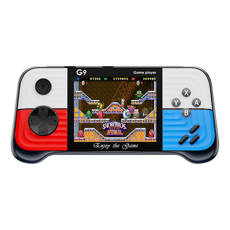 跨境新款G9掌上游戏机666合一摇杆式复古撞色掌机PSP迷你游戏街机 - 图3