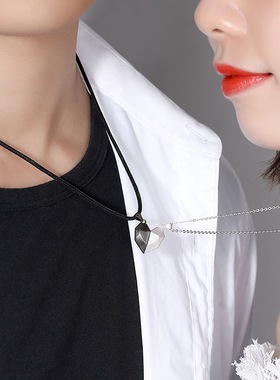 新品许愿石情侣项链链心碎时分