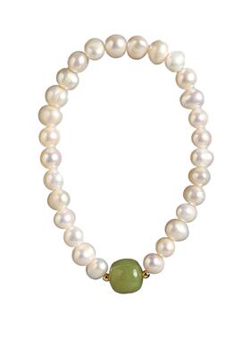 天然淡水珍珠串珠手链女轻奢高级感精致时尚和田玉手串首饰