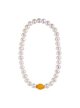 天然淡水珍珠手串蜜蜡转运珠串珠手链通勤气质饰品送长辈闺蜜首饰