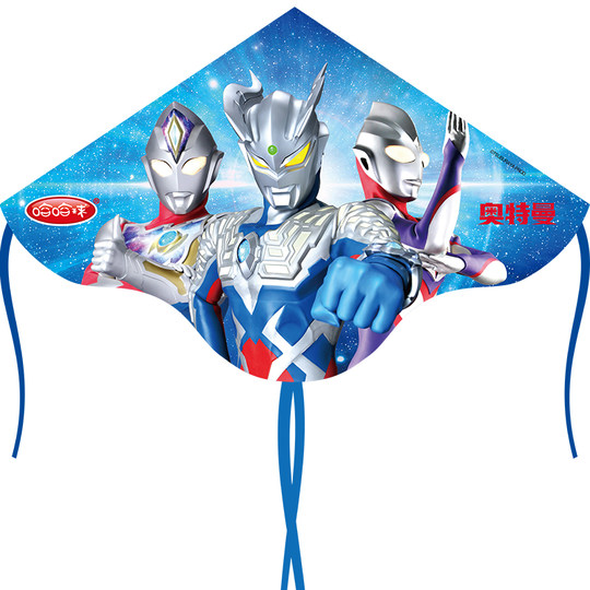 奥特曼2025年新款风筝儿童微风易飞卡通小孩手持轮盘线小风筝大号