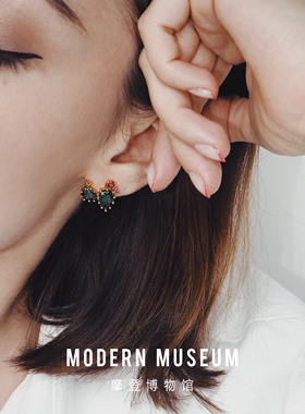 MODERN MUSEUM小众轻奢锆石高级感仙人掌耳饰