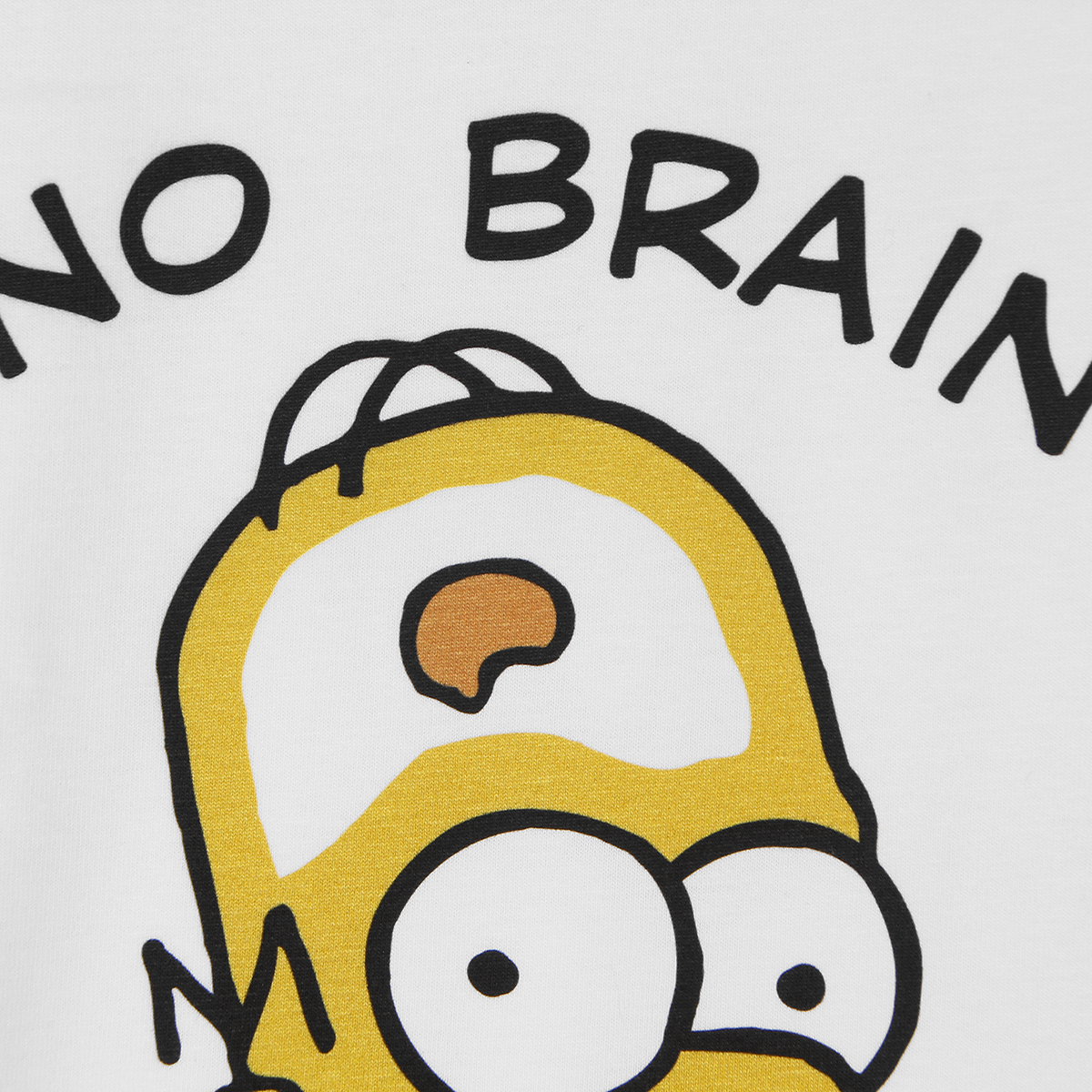 辛普森 T恤 The Simpsons no brain no pain 短袖纯棉 T-Shirt - 图0