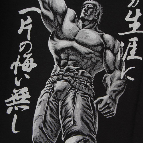 北斗神拳拉奥Raoh世纪末霸主日常休闲短袖动漫宽松圆领纯棉男T恤 - 图2