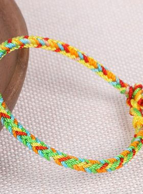 五色线手工编织长命缕饰品金刚结