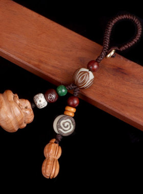 好柿会花生平安桃木柿子好事发生