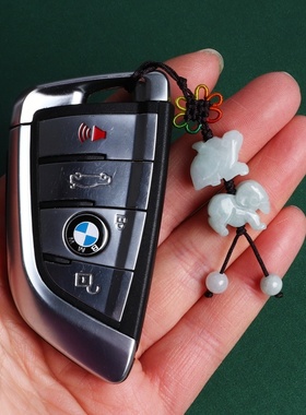 翡翠三合吊坠蛇鸡牛猪兔羊鼠龙猴马虎狗手机钥匙扣12十二生肖挂件