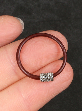 情侣复古风森系鸡血藤戒指