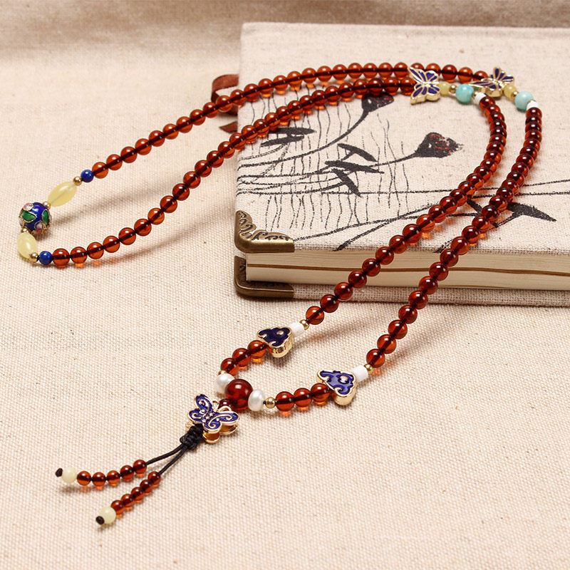 俄罗斯天然原石琥珀手链血珀层手串 YouShanGe手链