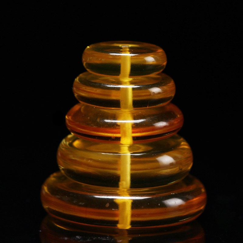 波罗的海天然原矿金珀平安扣原石 YouShanGe其他DIY饰品配件