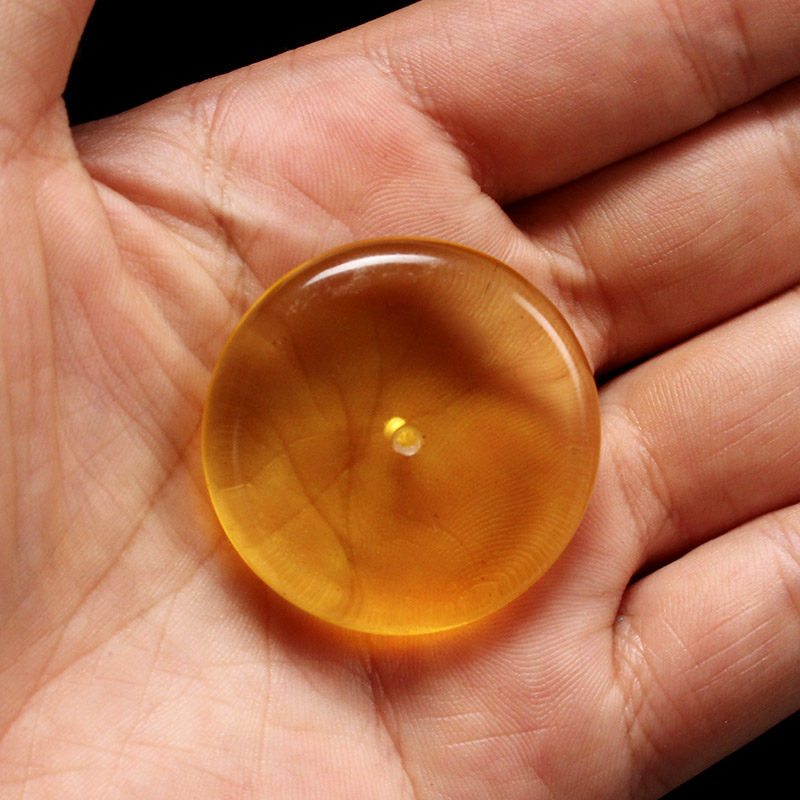 波罗的海天然原矿金珀平安扣原石 YouShanGe其他DIY饰品配件