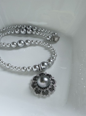 【特清不褪】极光幻彩大溪地山岛珍珠万能扣大吊坠项链