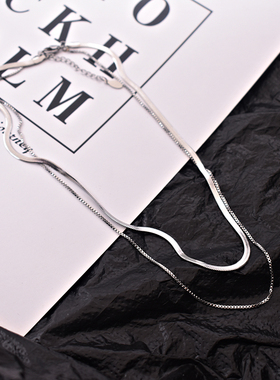 欧美双层INS冷淡风网红嘻哈项链