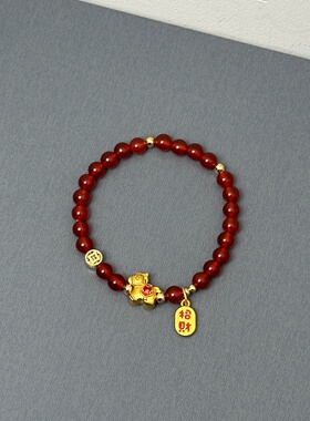 2026马年本命年手链红玛瑙手串女