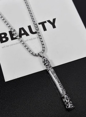 国潮黑神话悟空如意金箍棒吊坠项链男士个性复古国风礼物送男友